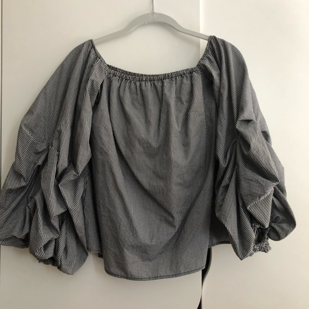 BEAUTIFUL PETERSYN TOP xs/s puffed bell sleeves long sleeve